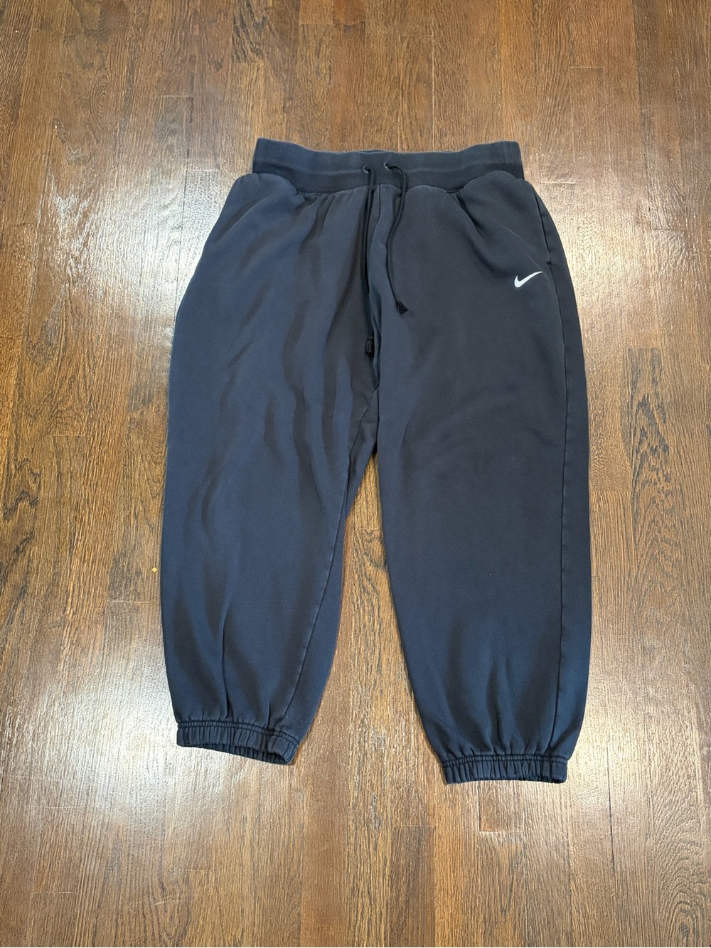 Nike black baggy cuffed sweatpants